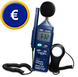 Analyseur de bruit multifonction environnemental 4 en 1 PCE-EM882