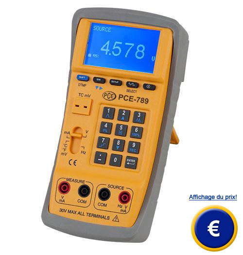 Sonomètre PCE-322A avec certificat d'étalonnage ISO