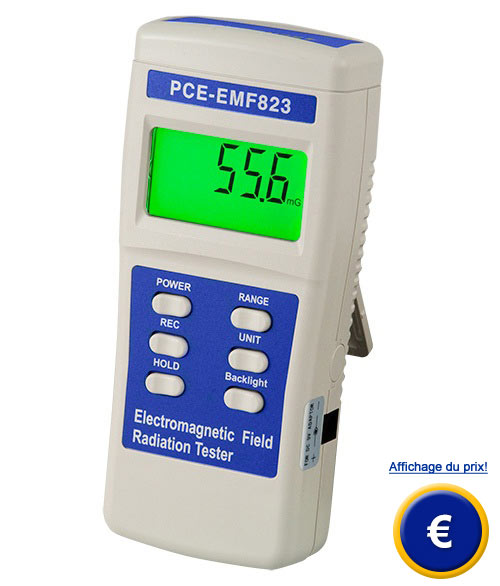 Détecteur de radiation électromagnétique PCE-EMF 823